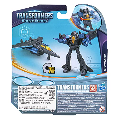 Transformers Toys EarthSpark Warrior Class Skywarp Action Figure, 5-Inch