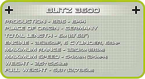 COBI Historical Collection Blitz 3600 Truck, Sand - sctoyswholesale