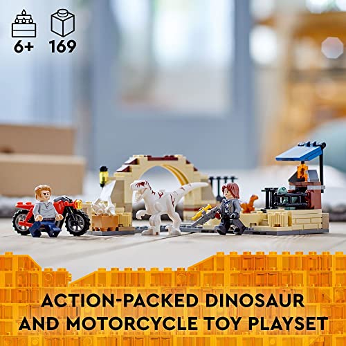 LEGO Jurassic World Dominion Atrociraptor Dinosaur: Bike Chase 76945 Building Toy Set for Kids, Boys, and Girls Ages 6+ (169 Pieces)