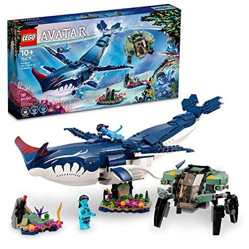 LEGO Avatar Floating Mountains Site 26 & RDA Samson 75573 Building Set -  Helicopter Toy Featuring 5 Minifigures and Direhorse Animal Figure, Movie