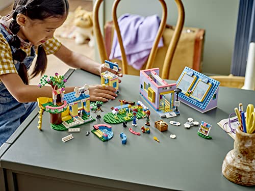 LEGO Friends Dog Rescue Centre , Pet Animal Playset  with 2023 Series Characters Autumn and Zac Mini-Dolls, Toy Vet Set