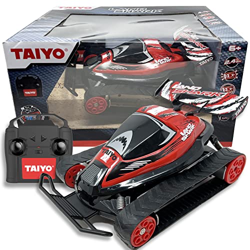 Landshark 1:16 Scale All Terrain RC Car, 4WD Electric Vehicle with Remote Control, Includes Controller and Rechargeable Battery, Red - sctoyswholesale
