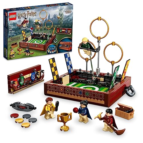 LEGO Harry Potter Quidditch Trunk 76416 Buildable Harry Potter Toy; Birthday Gift Idea for Kids Aged 9+; Open the Buildable Box to Reveal a Quidditch Playing Arena; Includes 4 Customizable Minifigures