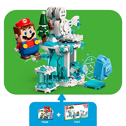 LEGO Super Mario Fliprus Snow Adventure Expansion Set 71417, Toy for Kids to Combine with Starter Course, with Freezie and Baby Penguin Figures