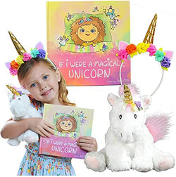 Tickle & Main Magical Unicorn Gift Set, 3-Piece Set, Unicorn Stuffed Animal for Girls 2 Years Old and Above