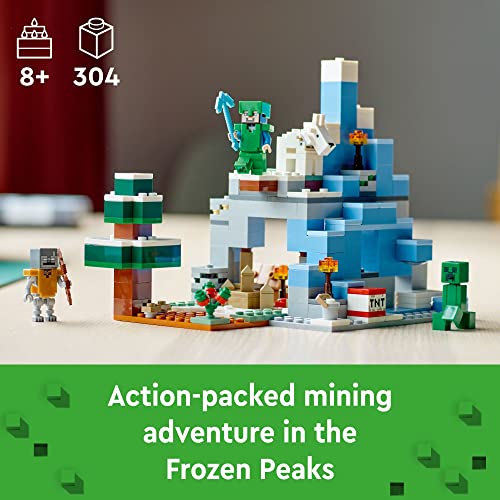 LEGO Minecraft The Frozen Peaks  Building Toy Set for Kids, Boys, and Girls Ages 8+