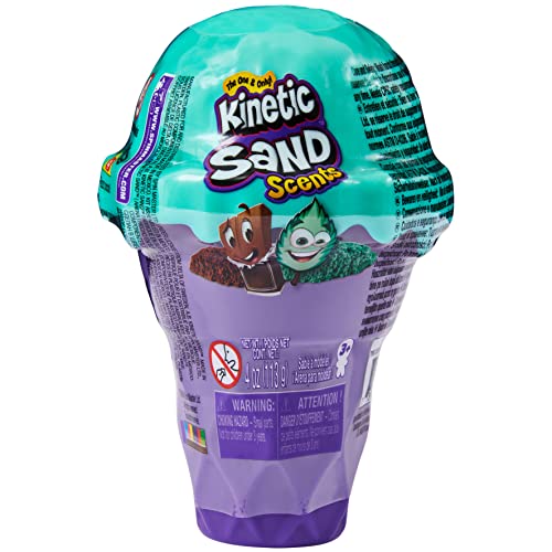 Kinetic Sand Scents, 4oz Ice Cream Cone Container with 2 Colors of