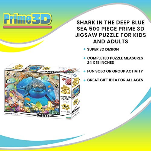 3D Puzzle Peek-A Boo Shark in The Deep Blue Sea Super Jigsaw Puzzle Toy