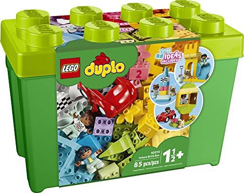 LEGO DUPLO Classic Deluxe Brick Box 10914 Starter Set with Storage Box, Great Educational Toy for Toddlers 18 Months and up, New 2020 (85 Pieces) - sctoyswholesale