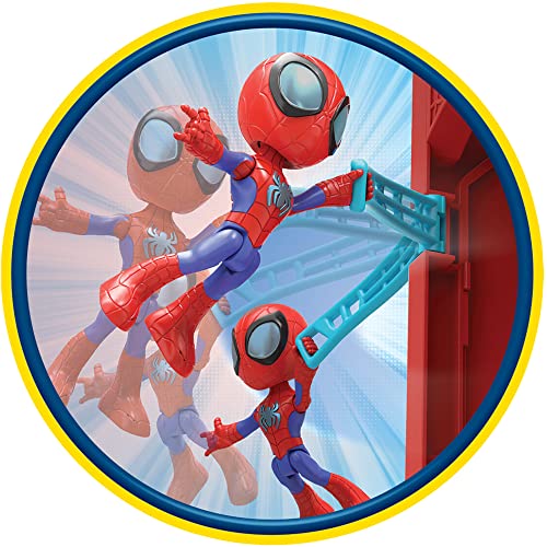 Marvel Spidey and His Amazing Friends Spider Crawl-R 2-in-1 Headquarters Playset, Preschool Toy with 2 Modes, Lights, Sounds, 3 Years and Up, 2 Feet Tall