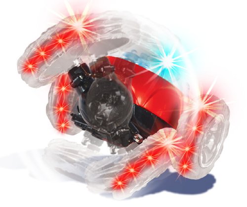 Remote Control Vehicle Mindscope Turbo Twisters RED 27 MHz Bright LED Light Up Stunt RC