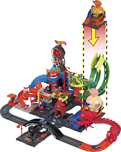Hot Wheels City Burger Drive-Thru Playset with 1 Vehicle, Connects to Other Playsets & Tracks - sctoyswholesale