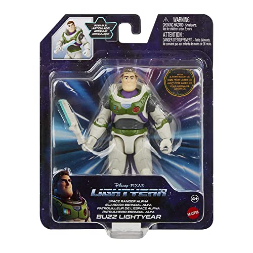 Disney Pixar Lightyear Space Ranger Alpha Buzz Lightyear Figure, Authentic Action Figure 5 Inches tall with 12 Posable Joints