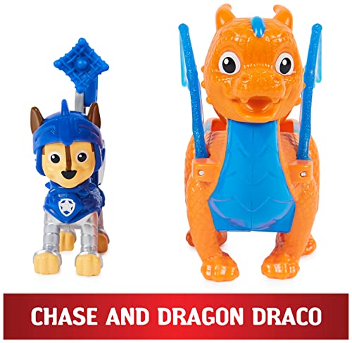 PAW Patrol, Rescue Knights Chase and Dragon Draco Action Figures Set, Kids Toys for Ages 3 and up - sctoyswholesale