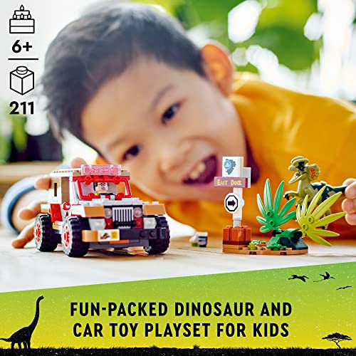 LEGO Jurassic Park Dilophosaurus Ambush 76958 Buildable Toy Set for Jurassic Park 30th Anniversary; Dinosaur Toy for Boys and Girls with Dino Figure and Jeep Car Toy; Gift Idea for Ages 6 and up