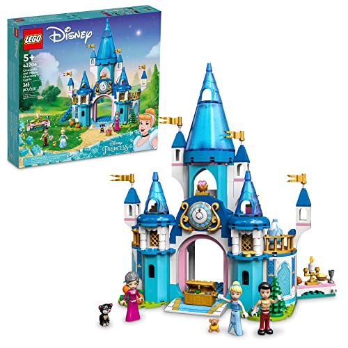 LEGO Disney Cinderella and Prince Charming’s Castle 43206 Building Toy Set for Girls, Boys, and Kids Ages 5+; (365 Pieces)