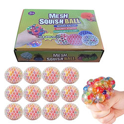 AHYCS Stress Balls Set for Kids and Adults - Mesh Squishy Balls, Stress Relief Fidget Balls, Squishy Fidget Toys to Relax, Decompress, and Focus, Great for Autism, ADHD, (1pcs)