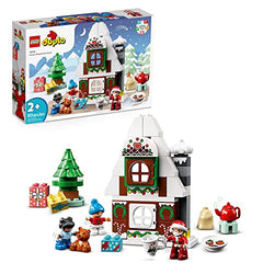 LEGO DUPLO Santa's Gingerbread House Toy with Santa Claus Figure, Stocking Filler