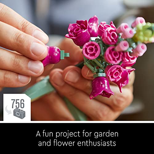 LEGO Icons Flower Bouquet 10280 Artificial Flowers, Set for Adults, Decorative Home Accessories, for Her and Him, Botanical Collection