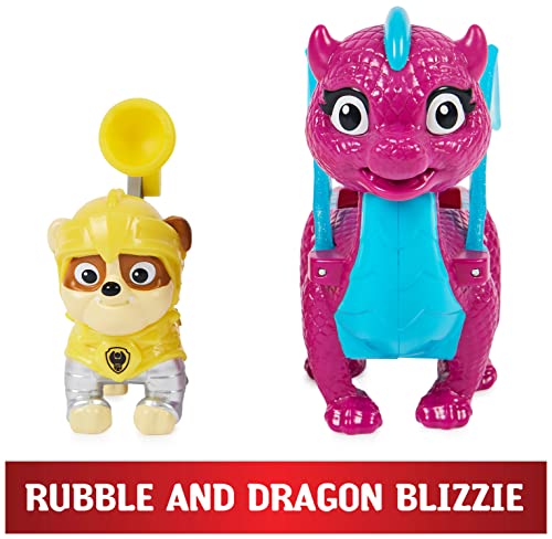 Paw Patrol, Rescue Knights Rubble and Dragon Blizzie Action Figures Set, Kids Toys for Ages 3 and up - sctoyswholesale