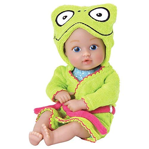 Adora Baby Bath Toy Frog, 8.5 inch Bath Time Baby Tot Doll with QuickDri Body