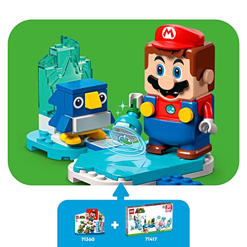 LEGO Super Mario Fliprus Snow Adventure Expansion Set 71417, Toy for Kids to Combine with Starter Course, with Freezie and Baby Penguin Figures