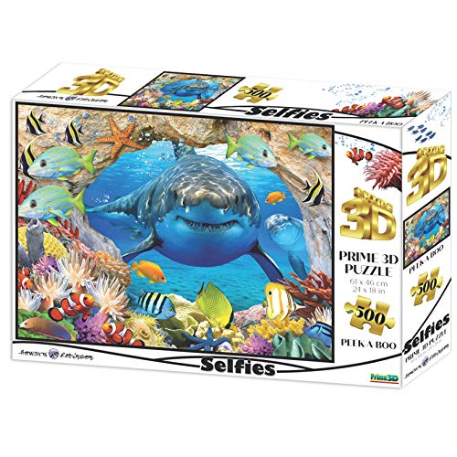 3D Puzzle Peek-A Boo Shark in The Deep Blue Sea Super Jigsaw Puzzle Toy