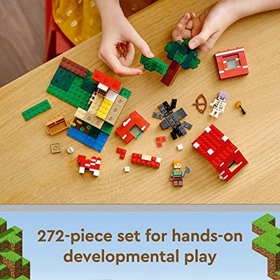 LEGO Minecraft The Mushroom House Set, 21179 Building Toy for Kids
