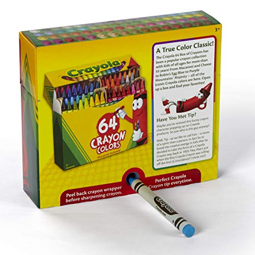 Crayola Crayons, Regular Size, 64 Count - sctoyswholesale