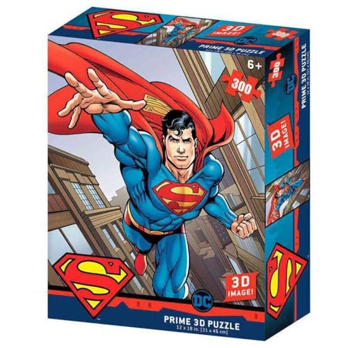 3D Puzzles, Prime 3D Redstring DC Comics Superman Lenticular Puzzle 300 Pieces