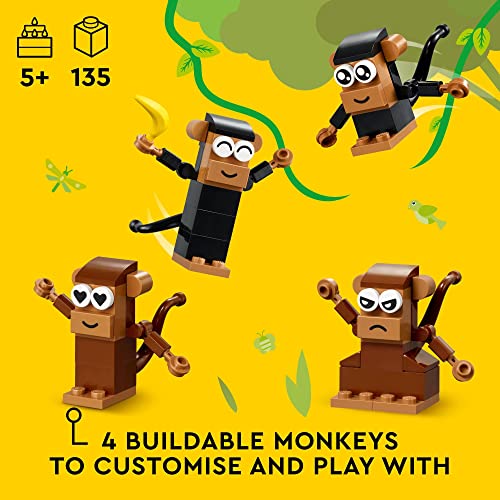 LEGO Classic Creative Monkey Fun 11031 Building Toy Set for Kids, Boys, and Girls Ages 5+ (135 Pieces)