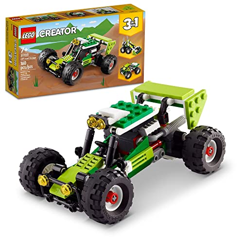LEGO Creator 3in1 Off-Road Buggy 31123 Building Toy Set for Kids, Boys, and Girls Ages 7+ (160 Pieces)