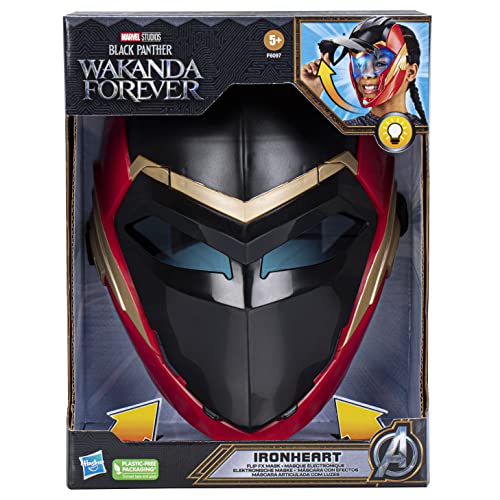 Marvel Studios' Black Panther Wakanda Forever Ironheart Flip FX Mask with LED Light Up Feature, Roleplay Toy for Kids Ages 5 and Up