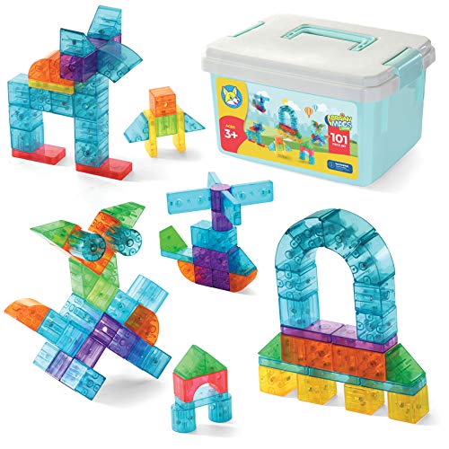 Play Brainy 101 Pieces Magnetic Cubes for Kids 3D Building