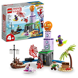 LEGO Marvel Team Spidey at Green Goblin's Lighthouse , Toy for Kids Ages 4+ with Pirate Shipwreck, Miles Morales Minifigure & More, Spidey and His Amazing Friends Series
