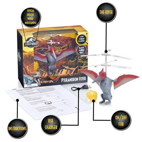 Wow! Stuff Jurassic World Toys Pteranodon Dinosaur Flyer | Remote Controlled Flying Dinosaur Controlled by Your Hands | Official Jurassic World and Camp Cretaceous Toys, Gifts and Collectibles