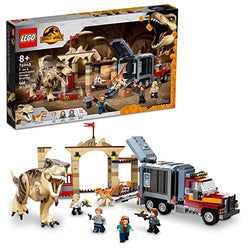 LEGO Jurassic World Dominion T. rex & Atrociraptor Dinosaur Breakout 76948 Building Toy Set for Kids, Boys, and Girls Ages 8+ (466 Pieces)