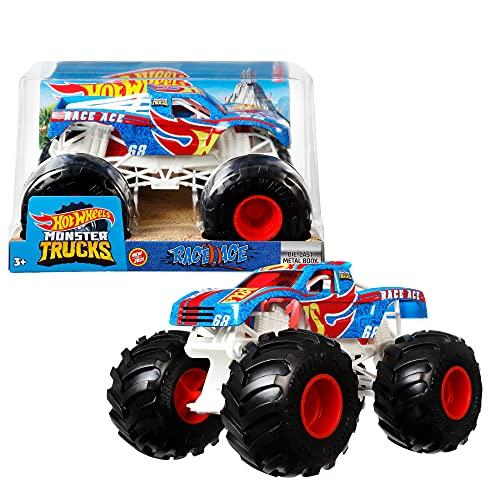 Hot Wheels Monster Trucks 1:24 Scale Vehicles, Collectible Die-Cast Metal Toy Trucks with Giant Wheels & Stylized Chassis, Gift for Kids Ages 3 Years Old & Up - sctoyswholesale