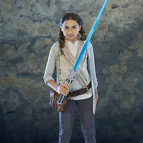 STAR WARS Lightsaber Forge Luke Skywalker Electronic Extendable Blue Lightsaber Toy, Customizable Roleplay Toy