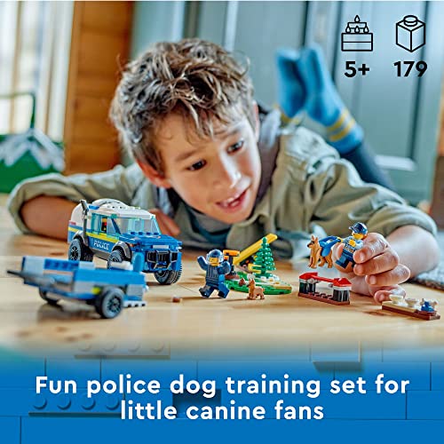 LEGO City Mobile Police Dog Training 60369 Building Toy Set for Kids, Boys, and Girls Ages 5+ (197 Pieces)