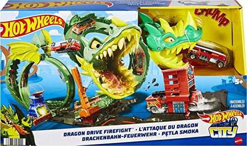 Hot Wheels City Dragon Drive Firefight Hdp03 Toys For Children Boys Cars  Original Products Gift For Kids Funny Metal - Railed/motor/cars/bicycles -  AliExpress