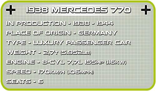 COBI Historical Collection 1938 Mercedes 770 Vehicle, Classic - sctoyswholesale
