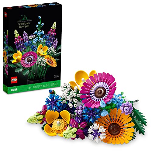LEGO Icons Wildflower Bouquet 10313 Artificial Flowers With Poppies And  Lavender, Anniversary And Mother Is Day Gift For Wife, Unique Home D From  Hmkjhome, $60.72