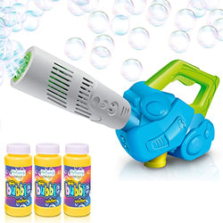 Bubble Leaf Blower for Toddlers, Bubble Blower Gun Machine for Kids with 3 Bubble Solution, Summer Outdoor Toys for Kids, Halloween Party Favors