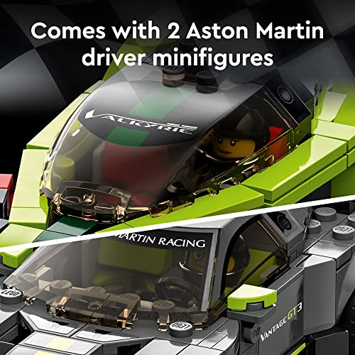 LEGO Speed Champions Aston Martin Valkyrie AMR Pro and Aston Martin Vantage GT3 76910 Building Toy Set for Kids, Boys, and Girls Ages 9+ (592 Pieces)