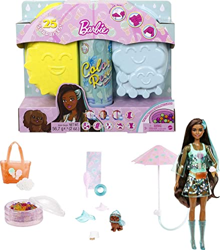 Mattel Barbie Color Reveal Doll With 6 Unboxing Surprises, Rainbow