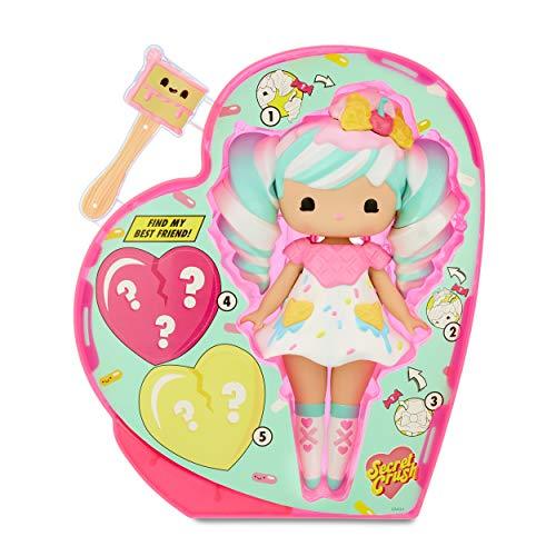 Secret Crush Surprise Large & Small Dolls - Sundae Swirl, Winnie Wafflecone Candy-Themed Hammer, Heart-Shaped Display Case for Storage & A Stand, Beads & Lanyard for DIY Jewelry - Kids Ages 3+ - sctoyswholesale