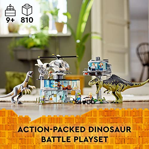 LEGO Jurassic World Dominion Giganotosaurus & Therizinosaurus Attack 76949 Building Toy Set for Kids, Boys, and Girls Ages 9+ (810 Pieces)