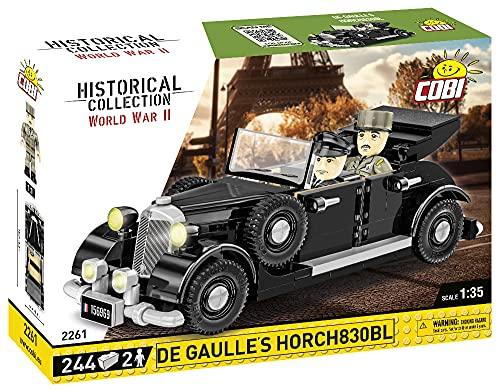 COBI Historical Collection World War II De Gaulle's Horch830BL Vehicle, Charcoal Black - sctoyswholesale