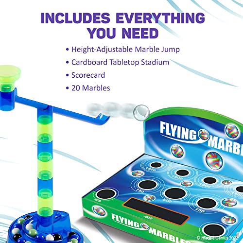 Marble Genius Flying Marbles Action Game - Family Table Game, Experience The Thrill of Racing, Includes an App with Additional Challenges